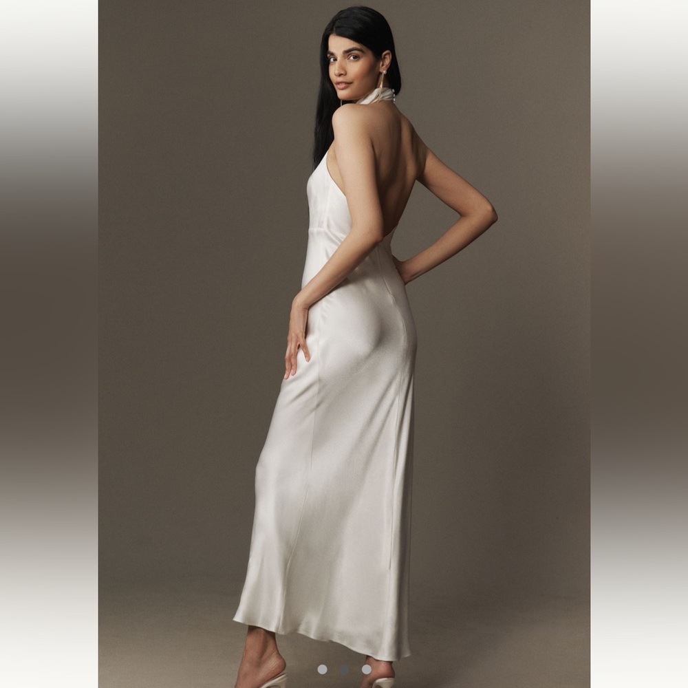 Shona Joy La Lune High Cowl-Neck Open-Back Maxi Dress